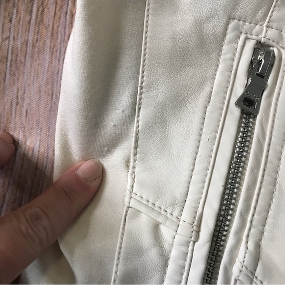 Guess Faux Leather Racer Jacket Size L NWT - Picture 8 of 11